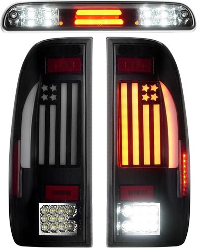 LED Tail Light Fit for Ford F150 1997-2004, for F-250 1997-1999 Light Duty (7 Lug Nut), for F-250 F-350 F450 F550 Super Duty 1999-2007,Only Fits for Styleside/Fleetside Models, Smoke Lens in Saudi Arabia