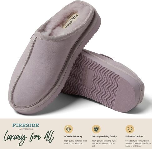 Fireside by Dearfoams Women's Greta Shearling Indoor Outdoor Clog Slipper in Saudi Arabia