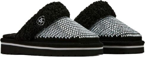 ARIAT Women's Indoor/Outdoor Warm Comfortable Jackie Square Toe Exotic Platform Stack Slippers with Suede Leather Uppers in Saudi Arabia
