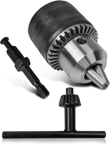 763198-1 3/8 Inch Drill Chuck Adapter Fit for Makita Impact Driver, Drill Bit Adapter Chuck Impact Driver Quick Connect Keyless 1/4 Inch Hex Shank in Saudi Arabia