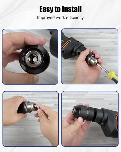763198-1 3/8 Inch Drill Chuck Adapter Fit for Makita Impact Driver, Drill Bit Adapter Chuck Impact Driver Quick Connect Keyless 1/4 Inch Hex Shank in Saudi Arabia