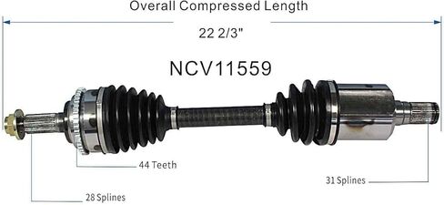 GSP NCV11559 CV Axle Shaft Assembly - Left Front (Driver Side) in Saudi Arabia