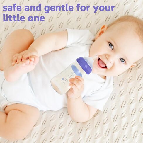 Silicone Bottle Nipples Compatible with Lansinoh Bottles, 4 Pack Replacement Bottle Nipple, Leak-Proof, BPA-Free, Anti-Colic, Size S for 1+ Months (Slow Flow) in Kuwait