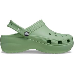 Crocs Women's Classic Platform Clog, Fair Green, 3 UK