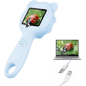 مجهر MINI MINI للأطفال للأطفال المكبرة للأطفال مجهر جيب الأطفال للأطفال المحمولين ، عيد ميلاد مثالي عيد الميلاد هدايا رأس السنة الجديدة 3 4 5 6 7 8 9 بنات الفتيات ، الأزرق
