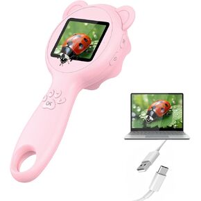 Kids Microscope Mini Microscope for Kids Magnifying Glass for Kids Pocket Microscope for Kids Handheld, Ideal Birthday Christmas New Year Gifts for Age 3 4 5 6 7 8 9 Girls Boys, Blue