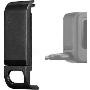 Replacement Battery Cover Side Door for Gopro 9/10/11/12/13 Black, Plastic Pass Through Battery Cover with Type-C Charging Port, Camera Accessories Repair Part Suitable for Gopro Hero Cameras
