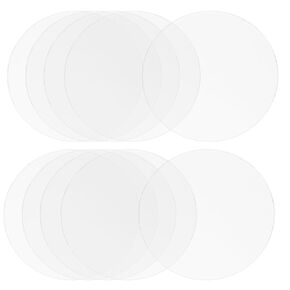 Hitefu 10 Packs Clear Circle Acrylic Sheets, 4.5 Inch Transparent Plexiglass Circle Panels, 3mm Thick Arcylic Discs fos Signs, Photo Picture Frame, Art Craft, DIY Display Projects
