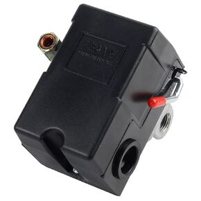 Air Compressor Pressure Switch,Air Compressor Replacement Parts LF10-4H, 20A 95-125 PSI 4 Port Rating Universal Pump Pressure Switch Control Valve,Replacement for Original