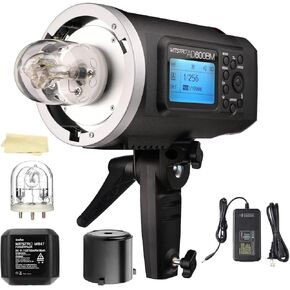 Godox AD600BM II تمت ترقيته Godox AD600BM Bowens Mount 600WS GN87 HSS في الهواء الطلق سويكريًا ، 1/8000S HSS Monolight Monolight مع ضوء 40 واط ، مؤشر مجموعة الألوان ، 0.01 ~ 1.9S وقت إعادة التدوير