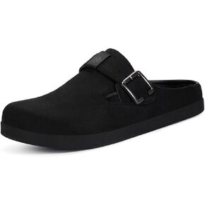 Intini Womens Mens Suede Clogs Leather Mules Slip on Sandals Potato Shoes House Slippers with Arch Support