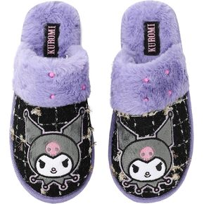 BioWorld Kuromi الشخصية و Rhinestones البغال السوداء السوداء