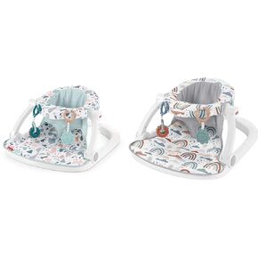 Fisher-Price Portable Baby Chair Sit-Me-Up Floor Seat with Developmental Toys & Machine Washable Seat Pad, Pacific Pebble
