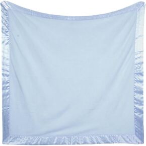 Bemaystar Baby Blanket with Silk-Like Satin Trim, Ultra Soft, Warm & Cozy, 35" x 35", Unisex, Great for Newborn EssentialsBlue