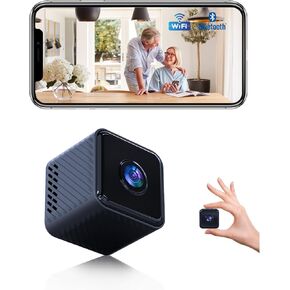 Security Camera, 1080P WiFi Indoor Hidden Camera, SD Storage, Clear Night Vision, AI Motion Detection, Real-Time Record Security Wireless (X2)