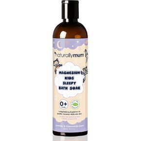 Kids Magnesium Sleepy Bath Soak - Bubble Bath - All-Natural Calming Bath Soak - Suitable for Newborns with Dry & Sensitive Skin - Lavender & Chamomile Essential Oils – Made in UK - 8.8fl oz