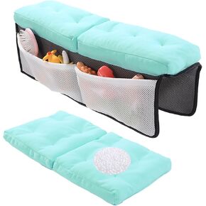 ROYALAY Baby Bath Kneeler and Elbow Rest Pad Set, Comfortable Toddler Bath Mat Non-Slip for Tub, Quick-Dry with Four Pockets