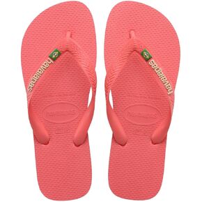 Havaianas Women's Brazil Logo Flip Flops Sandals, Tropical Coral, 6