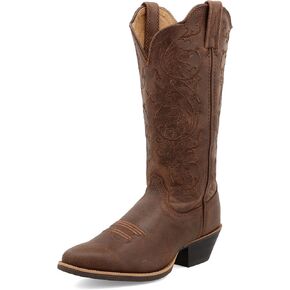 Twisted X Women's 12" Western Boot, Narrow Round Toe, Brown & Brown, 9 B