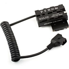 Raeisusp D-TAP to NP-F550 DC Coupler Compatible with NP-F550 NP-F750 NP-F970 Double sided Dummy Battery Power Adapter for Monitor/Camera