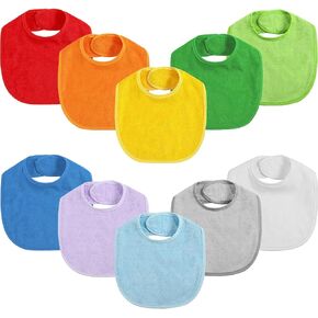 JaGely 30 Pack Baby Muslin Bandana Bibs Multicolor Solid Unisex Waterproof Feeder Adjustable Newborn Teething and Drooling