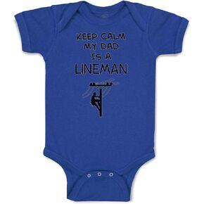 Cute Rascals Baby Bodysuit Keep Calm My Dad Is A Lineman Dad Father's Day Boy & Girl Baby Clothes