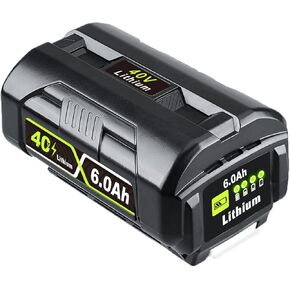 LUMSING 6000mAh Replacement for Ryobi 40V Battery Lithium-ion Compatible with Ryobi Battery 40V Cordless Power Tool Compatible with 40 Volt Battery OP4040 OP40401 OP4026 OP40261 OP4050 OP40201.