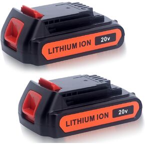 Compatible with Black and Decker 20V Battery, LBXR20 4.0Ah 20V Lithium Compatible with Black & Decker 20-Volt MAX Cordless Tools Drill Battery LBXR2020 LB2X4020 LBX20 LBXR2520, 2 Pack