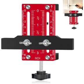 Cabinet Door Installation Positioner, Aluminum Alloy Cabinet Hardware Jig, Adjustable Length Cabinet Installation Tool, Precision Mounting Jig for Most Cabinet Doors, Effortless Alignment