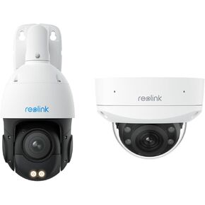 Reolink 4K UHD POE PTZ Camera للأمان في الهواء الطلق ، وعاء 360 درجة و 90 درجة لحزمة تتبع التتبع RLC -843A - 4K Poe Camera مع الأضواء ، و Zoom بصري 5x