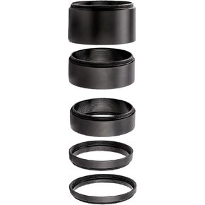 M48 2-Inch Focal Extension Tube Kit for SLR Cameras & Eyepieces – 5-Piece Set (5mm, 7mm, 15mm, 20mm, 30mm) – M48x0.75 Threads – Direct 2-Inch Telescope Port Fit