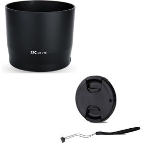 JJC ET-74B Bayonet Lens Hood & 67mm Lens Cap Cover for Canon RF 100-400mm f/5.6-8 is USM and Canon EF 70-300mm f/4-5.6 is II USM Lens