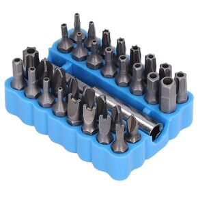 33Pcs Security Screwdriver , Screwdriver Bit Hex Shank Screwdriver Bit Bit 1/4in Hex Shank Tool Set Kit for Maintenance Repair