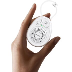FOXFINE White Noise Machine - Portable Sound Machine with 30 Sleep Sounds, Rechargeable, Timer, Child Lock for Babies, Adults, Home, Travel, Office, White