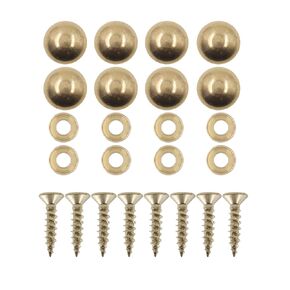 Pure Brass Screws with Caps,ULIFESTAR Mirror Screws Cover,Decorative Upholstery Tacks,Metal Cap Screws,8PCS Art Screw Head Covers for Wall Hangings Fixings