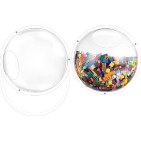 2 Pack Acrylic Toy Dispenser for Wall, Acrylic Wall Organizer with Backing Toy Storage Display Hanging Clear Holder for Blocks, Snacks, Cars