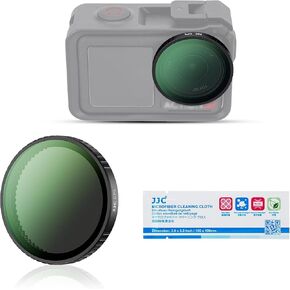 JJC CPL Circular Polarizer Polarizing Filter for DJI Osmo Action 5 Pro/Action 4/Action 3, Press to Mount, HD Optical Glass/Aluminium Frame/Anti-Scratch/Water-Resistant/Oil-Resistant/Anti-Static