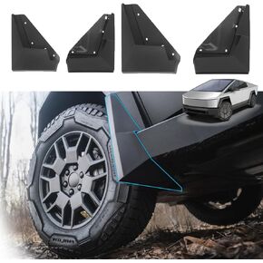 Mud Flaps Splash Guards Compatible with Tesla Cybertruck 2024+ Accessories Splash Fender ABS Winter Vehicle Sediment Dirt Protection Front & Rear Set of 4 No Need to Drill Holes