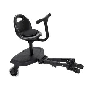 Universal 2-in-1 Stroller Board，Child Rider Stroller Attachment with Saddle Seat and Standing Platform ，Quick and Easy to Use, Safety Design 2025 Upgrade