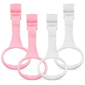 TOYANDONA 4PCS Baby Pull up Rings - Baby Walking Exercises Assistant Rings,Play Gym Stand Up Assistant, Baby Bed Stand Up Rings Baby Cot Hanging Rings for Infant Baby
