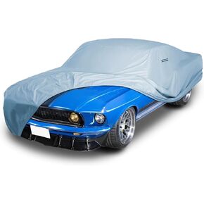 iCarCover Fits: [Ford Mustang Fastback] 1969-1973 Premium Full Car Cover Waterproof All Weather Resistant Custom Outdoor Indoor Sun Snow Storm Protection Form-Fit Padded Cover with Straps