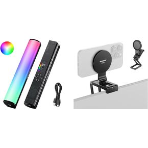 NEEWER RGB Light Wand, Magnetic Handheld Photography Video Light Stick, 2500K~8500K Dimmable CRI95+ Full Color LED Tube Light Bar, Continuity Camera Mount for Desktop Monitor Included