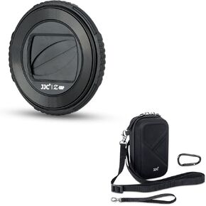 JJC LB-T01 Lens Cap for Olympus Tough TG-7 TG-6 TG-5 TG-4 TG-3 TG-2 TG-1, with Portable Hard Shell Camera Case