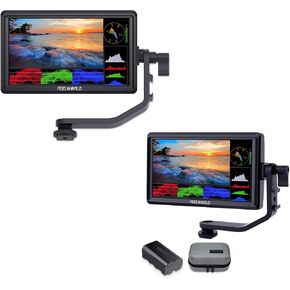 FEELWORLD FW568 and FW568 with F550 Battery Camera Field DSLR Monitor Bundle
