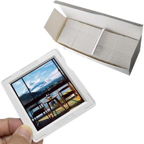 50-Pack ABS Plastic Slide Mounts for 6x6 Slides – Durable Archival Protectors for Medium Format Film