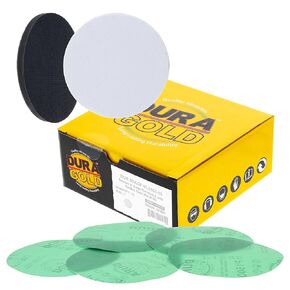 Dura-Gold 1500 Grit 5" Sandpaper Discs & Soft Density Interface Pads