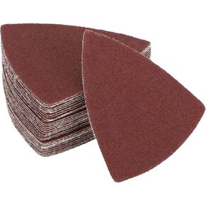 30 Pcs 3.15 Inch 80 Grit Universal Sanding Discs - Hook and Loop Sandpaper - Paper Base Red