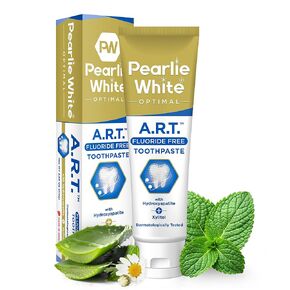 Pearlie White Active Remineralization Fluoride Free Toothpaste - 3.8oz/110gm - Remineralizing Toothpaste for Tooth Enamel Repair - Helps Remove Stains - Contains Hydroxyapatite and Xylitol - Pack of 1