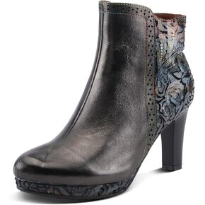 Spring Step L'Artiste Marleigh Women's Metallic Bootie - Glittering Accents, Iridescent Patterns, Enchanting Ankle Boots