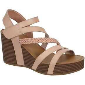 XAPPEAL Maggy - Women's Strappy Leather Open Toe Summer Wedge Sandals